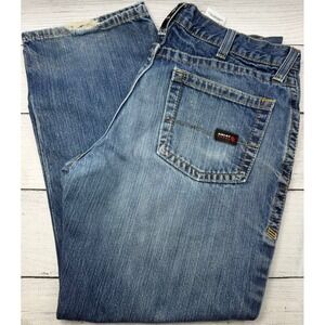 Ariat FR M4 Relaxed Boot Cut Jeans Mens 34x30 Flame Resistant Blue Denim Work